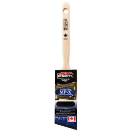 BENNETT PN 8888 50 Paint Brush, 2 in W, Nylon/Polyester Bristle, Angular Handle