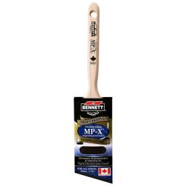 BENNETT PN 8888 63 Paint Brush, 2-1/2 in W, Nylon/Polyester Bristle, Angular Handle