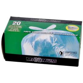 MAXIMUM 51716 Compostable Garbage Bag, Plastic