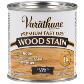 VARATHANE 262023 Wood Stain, Spring Oak, Liquid, 0.5 pt, Can