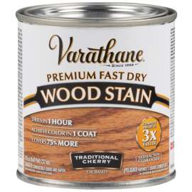 VARATHANE 262027 Wood Stain, Traditional Cherry, Liquid, 0.5 pt, Can