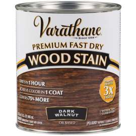 VARATHANE 262006 Wood Stain, Dark Walnut, Liquid, 1 qt, Can