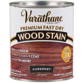 VARATHANE 262016 Wood Stain, Cabernet, Liquid, 1 qt, Can