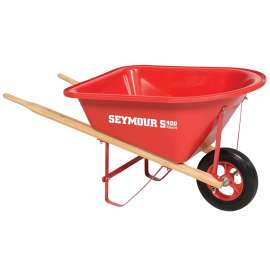 SEYMOUR 85720IB Wheelbarrow, Poly, Ball Bearing Wheel