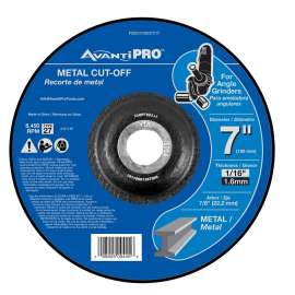 Avanti Pro PBD070063701F Cut-Off Disc, 7 in Dia, 1/16 in Thick, 7/8 in Arbor, Aluminum Oxide Abrasive