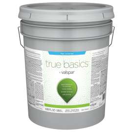 Valspar TRUE Basics 24550 Series 080.0024551.008 Exterior Paint, Flat, Pastel Base, 5 gal