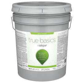 Valspar TRUE Basics 24570 Series 080.0024573.008 Exterior Paint, Satin, Clear Base, 5 gal