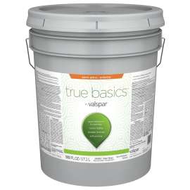 Valspar TRUE Basics 24580 Series 080.0024583.008 Exterior Paint, Semi-Gloss, Clear Base, 5 gal