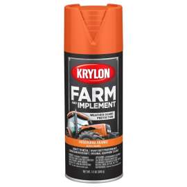 Krylon K01961777 Farm and Implement Paint, High-Gloss, Husqvarna Orange, 12 oz