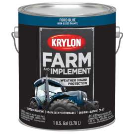 Krylon K01967000 Farm and Implement Paint, High-Gloss, Ford Blue, 1 gal