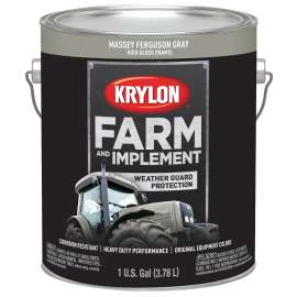 Krylon K01969000 Farm and Implement Paint, High-Gloss, Massey Ferguson Gray, 1 gal