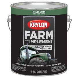 Krylon K01979000 Farm and Implement Paint, High-Gloss, Oliver Green, 1 gal