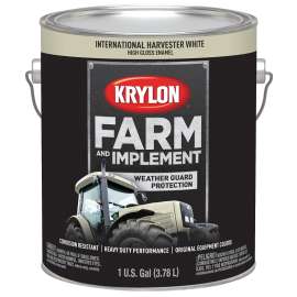 Krylon K01980000 Farm and Implement Paint, High-Gloss, International Harvester White, 1 gal