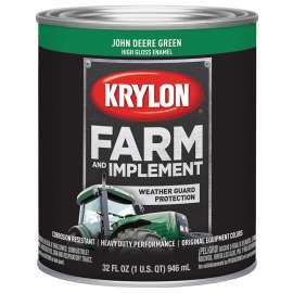 Krylon K02023000 Farm and Implement Paint, High-Gloss, John Deere Green, 1 qt