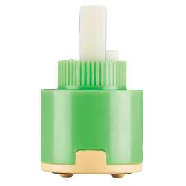 Moen M0014 Faucet Cartridge, Ceramic, Chrome Plated, For: Single Handle Kitchen Faucets