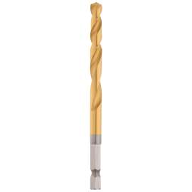 Milwaukee 48-89-4615 Impact Drill Bit, 9/32 in Dia, 4-1/4 in OAL, Twist Flute, 1/4 in Dia Shank, Hex Shank