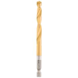 Milwaukee 48-89-4616 Impact Drill Bit, 19/64 in Dia, 4.37 in OAL, Twist Flute, 1/4 in Dia Shank, Hex Shank