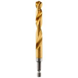 Milwaukee 48-89-4624 Impact Drill Bit, 27/64 in Dia, 4.88 in OAL, Twist Flute, 1/4 in Dia Shank, Hex Shank