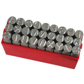 Unitool V-140L3/16 Letters Stamp Set, Steel, Specifications: 3/16 in Size