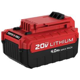 PORTER-CABLE PCC685L Rechargeable Battery Pack, 20 V Battery, 4 Ah, 1.5 hr Charging