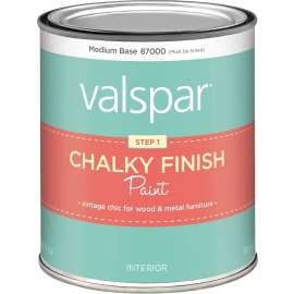 Valspar 410.0087000.005 Chalky Finish Paint System, Matte Medium Base, 1 qt, Can