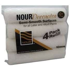 NOUR Z 9N10-4 Roller Refill, 3/8 in Thick Nap, 9-1/2 in L, Nylon/Polyester Cover