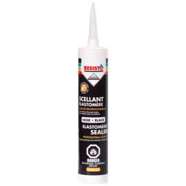RESISTO 65650 Elastomeric Sealant, Paste, Black, 10 oz, Cartridge