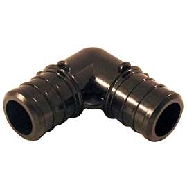 Apollo Valves ApolloPEX Series PXPAE125PK Pipe Elbow, 1/2 in, Barb, 90 deg Angle, Poly Alloy, 200 psi Pressure