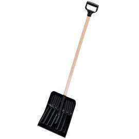 GARANT LP110VD Snow Shovel, 11 in W Blade, Polypropylene Blade, Hardwood Handle, D-Grip Handle, Black