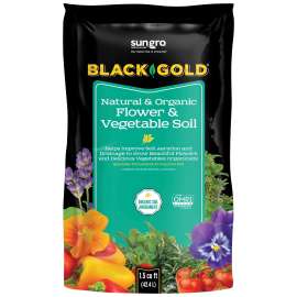 Black Gold 1423003.CFL1.5P Flower and Vegetable Soil, 1.5 cu-ft Coverage Area, 1.5 cu-ft