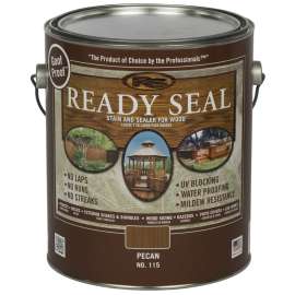 Ready Seal 115 Stain and Sealer, Pecan, 1 gal, Can