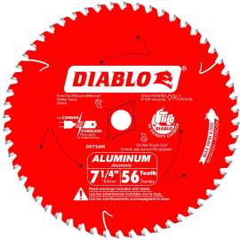 Diablo D0756NA Circular Saw Blade, 7-1/4 in Dia, 5/8 in Arbor, 56-Teeth, TiCo Cutting Edge