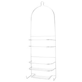 Simple Spaces SS-5786-CH-3L Shower Caddy, 3-Shelf, Steel, 10 in OAW, 27-3/4 in OAH, 4-1/4 in OAD, 10 lb