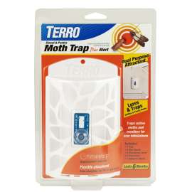 TERRO T2950 Closet and Pantry Moth Trap Plus Alert, Solid, Flat, Free-Standing, Wall Mounting
