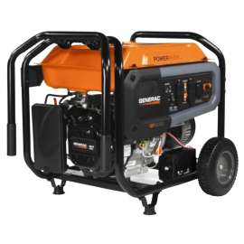 GENERAC GP 7686 Portable Generator, 66.6, 33.3 A, 120/240 V, Oil, 7.9 gal Tank, 11 hr Run Time