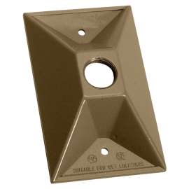 BWF 811AB-1 Lampholder Cover, 4-1/2 in L, 2-7/8 in W, Rectangular, Metal, Bronze