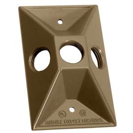 BWF 813AB-1 Lampholder Cover, 4-1/2 in L, 2-7/8 in W, Rectangular, Metal, Bronze