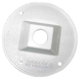 BWF 931W-1 Lampholder Cover, 4-1/2 in Dia, Round, Metal, White