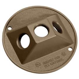 BWF 933AB-1 Lampholder Cover, 4-1/2 in Dia, Round, Metal, Bronze