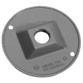 BWF CR-1V Lampholder Cover, 4-1/2 in Dia, Round, Metal, Gray, Powder-Coated