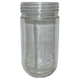 TEDDICO/BWF G-7 Replacement Globe, 7 in Dia, Round, Glass, Clear, Powder-Coated