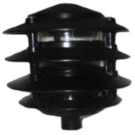 TEDDICO/BWF P-4B Louver Light, 110/120 V, Incandescent Lamp, Metal Fixture, Black