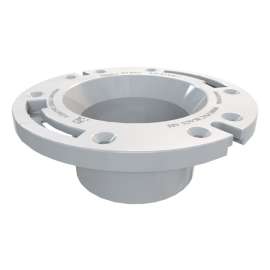 Oatey 43503 Closet Flange, 3, 4 in Connection, PVC, White, For: Most Toilets