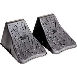 REESE TOWPOWER 7022700 Wheel Chock, 8-1/4 in L, 6 in W, 5-3/4 in H, Polymer, Black