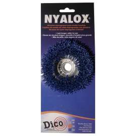 Dico Nyalox 7200009 Cup Brush, 3 in Dia, 5/8-11 Arbor/Shank, Female Threaded Bristle, Nylon Bristle