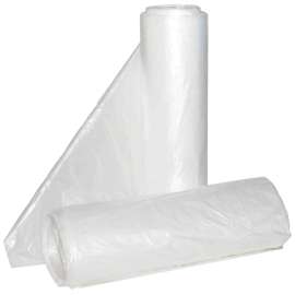 ALUF PLASTICS Hi-Lene HCR-404816C Anti-Microbial Coreless Can Liner, 45 gal Capacity, HDPE, Clear