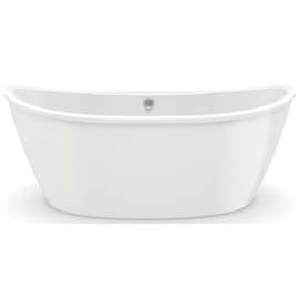 MAAX Delsia 6636 Series 106193-000-002 Bathtub, 59 gal Capacity, 66 in L, 36 in W, 26-5/8 in H, Acrylic, White, Oval