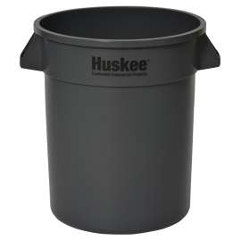 CONTINENTAL COMMERCIAL 2000GY Trash Receptacle, 20 gal Capacity, Plastic, Gray