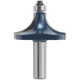 Bosch 85434MC Router Bit, 3/4 in Dia Cutter, 1 in L Cutting, 2-15/16 in OAL, 1/2 in Dia Shank, 2-Cutter, Steel
