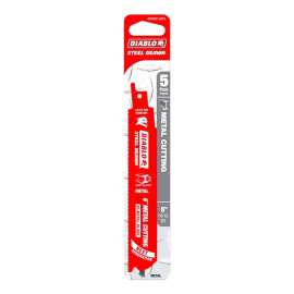 Diablo DS0614BF5C Reciprocating Saw Blade, 1 in W, 6 in L, 14/18 TPI, Bi-Metal Cutting Edge